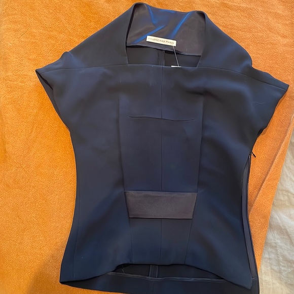 Balenciaga black satin detailed shirt. - Picture 1 of 3